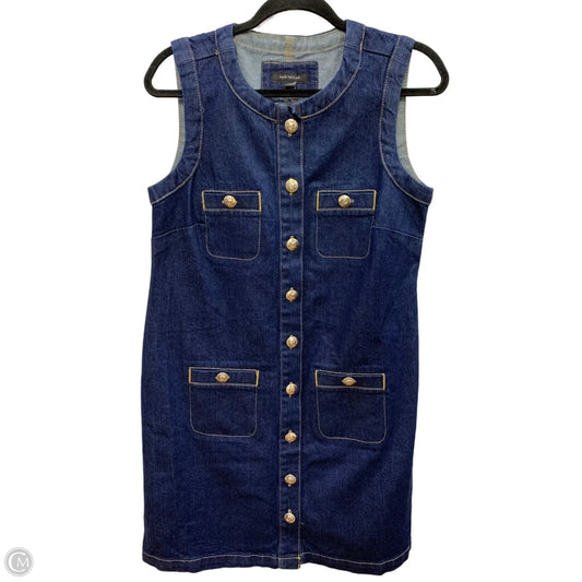 Dress Casual Midi By Ann Taylor In Blue Denim, Size: 4p