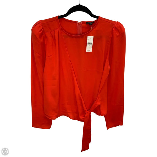 Blouse Long Sleeve By Ann Taylor In Red, Size: S
