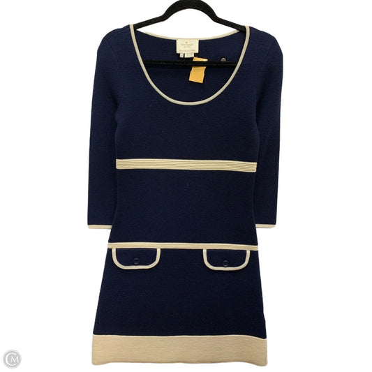 Dress Designer By Kate Spade In Blue & Cream, Size: Xs