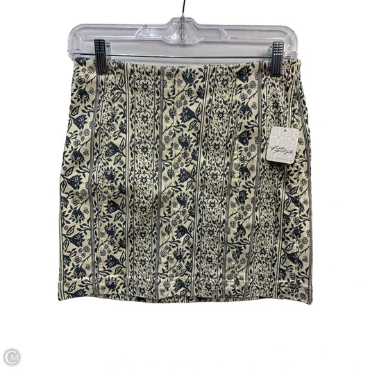Skirt Mini & Short By Free People In Blue & Tan, Size: 4