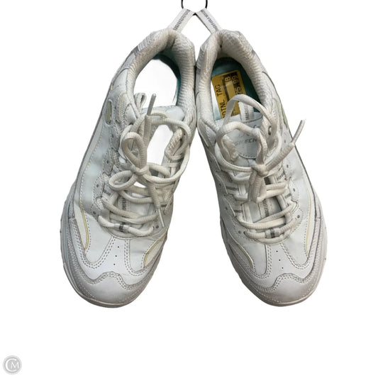 Shoes Athletic By Skechers In White, Size: 9