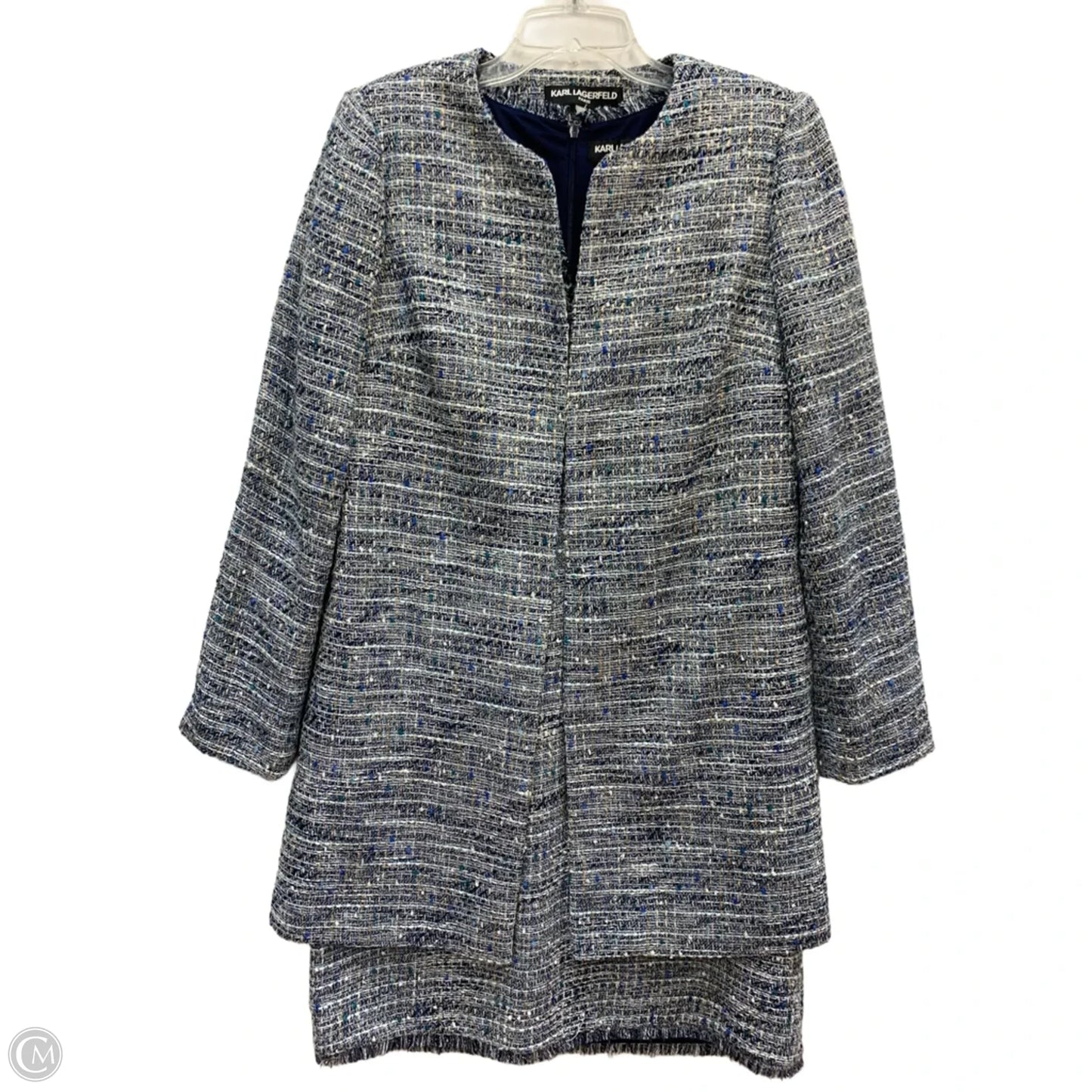 Dress Designer By Karl Lagerfeld In Blue, Size: S
