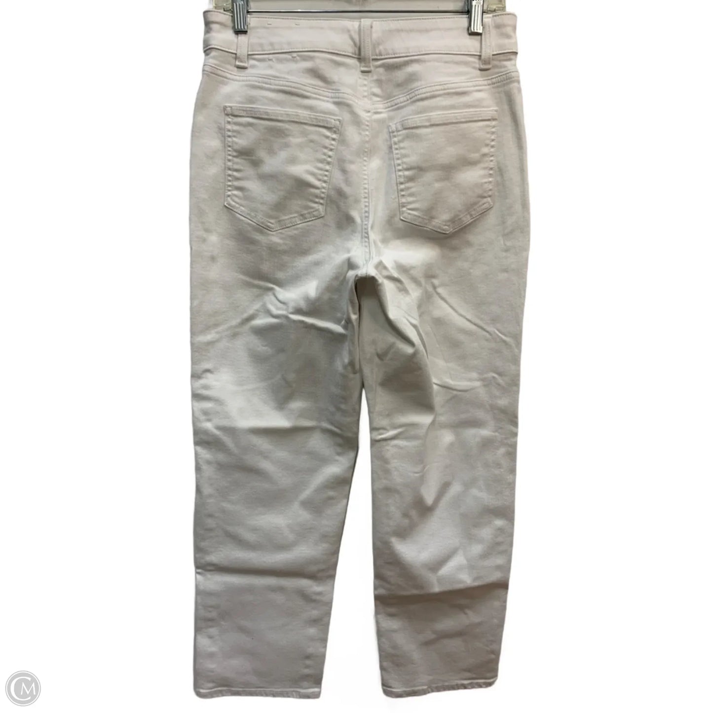 Jeans Straight By Talbots In White Denim, Size: 8p