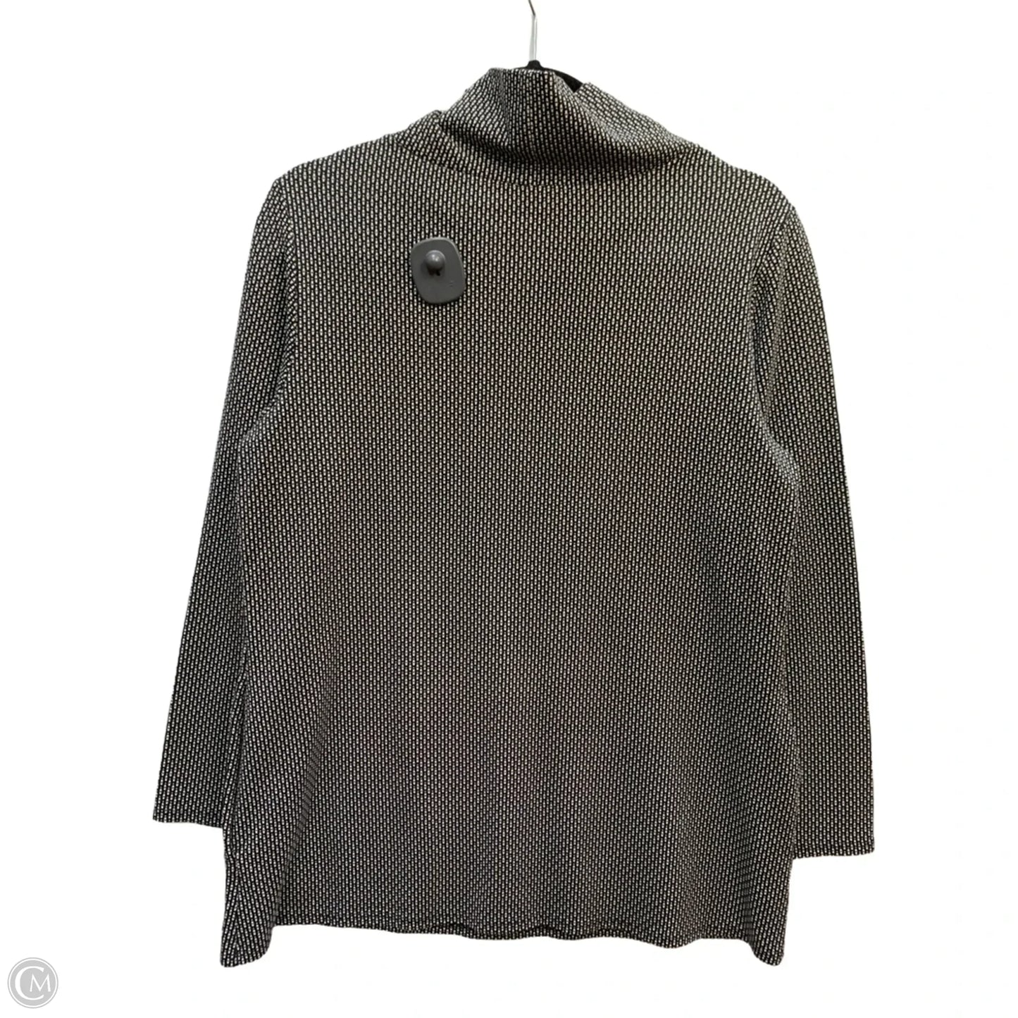 Top Long Sleeve By Jude Connally In Black & White, Size: L