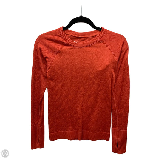 Athletic Top Long Sleeve Crewneck By Lululemon In Red, Size: S