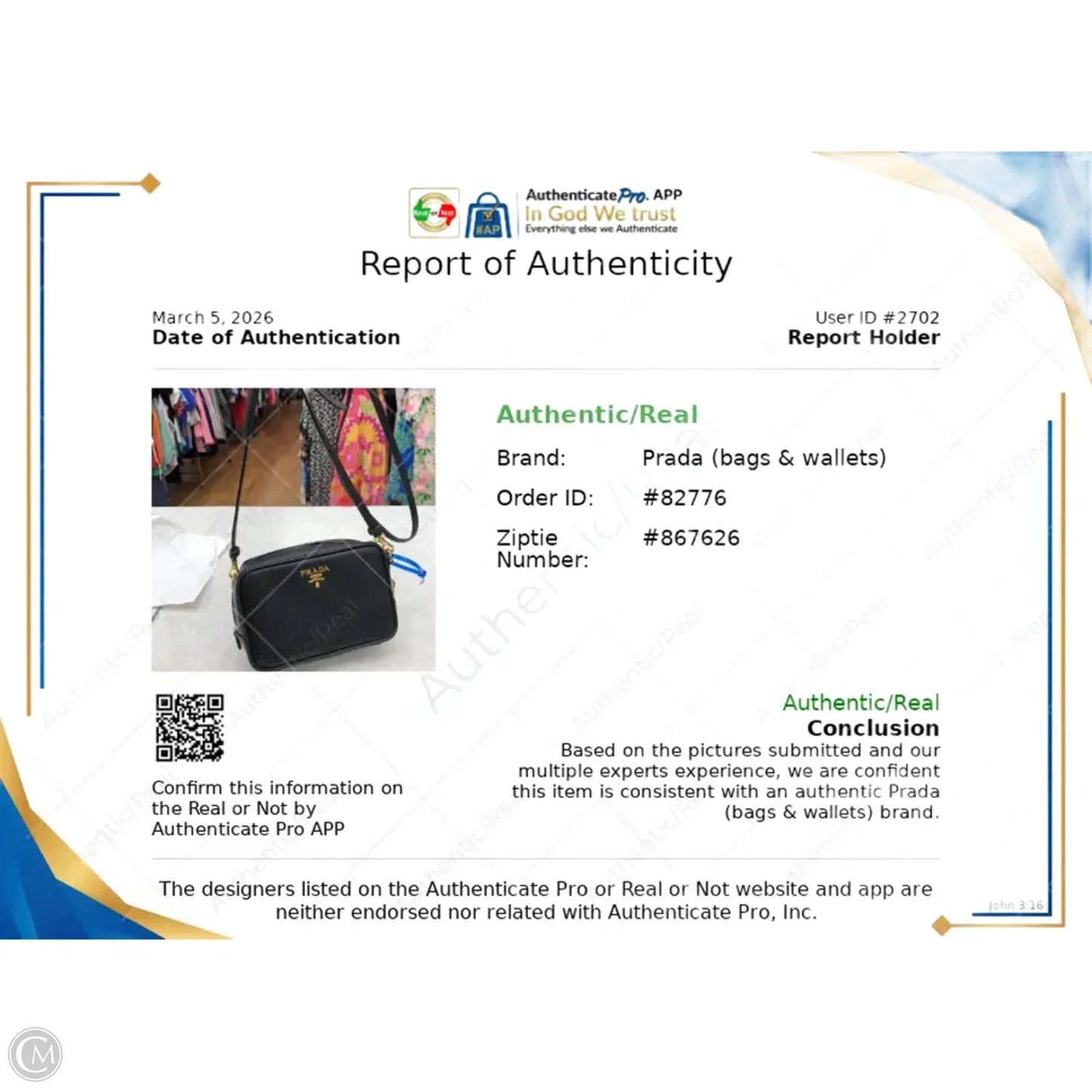 Crossbody Luxury Designer By Prada, Size: Small