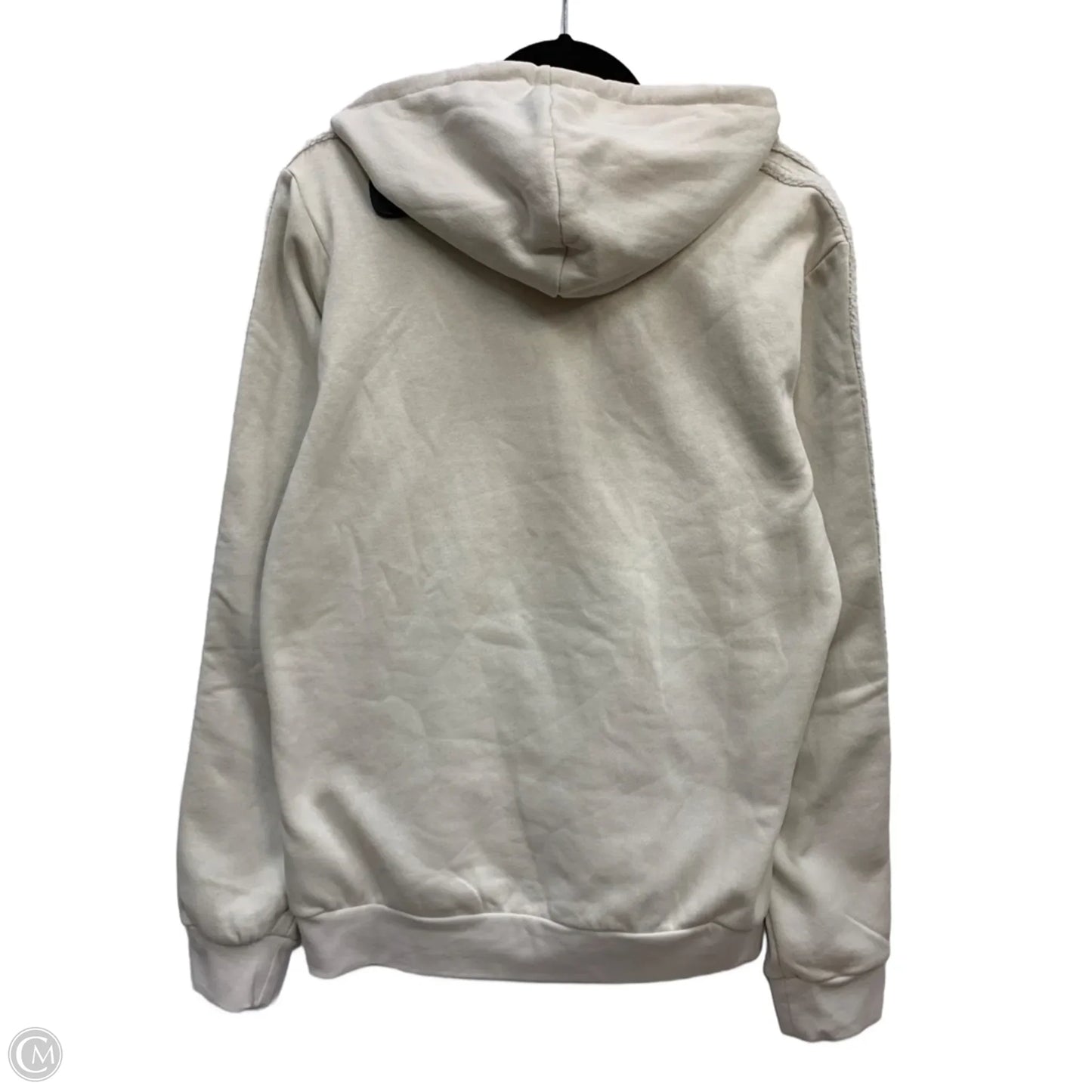 Athletic Sweatshirt Hoodie By Adidas In Beige, Size: S