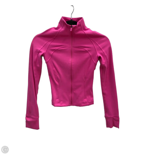 Athletic Jacket By Lululemon In Pink, Size: 0