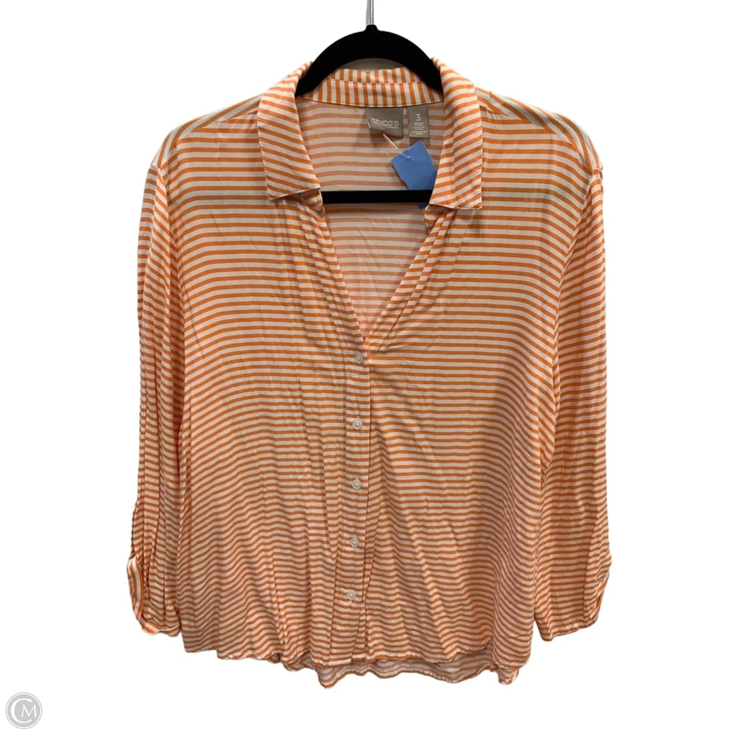 Top Long Sleeve By Chicos In Orange, Size: 16