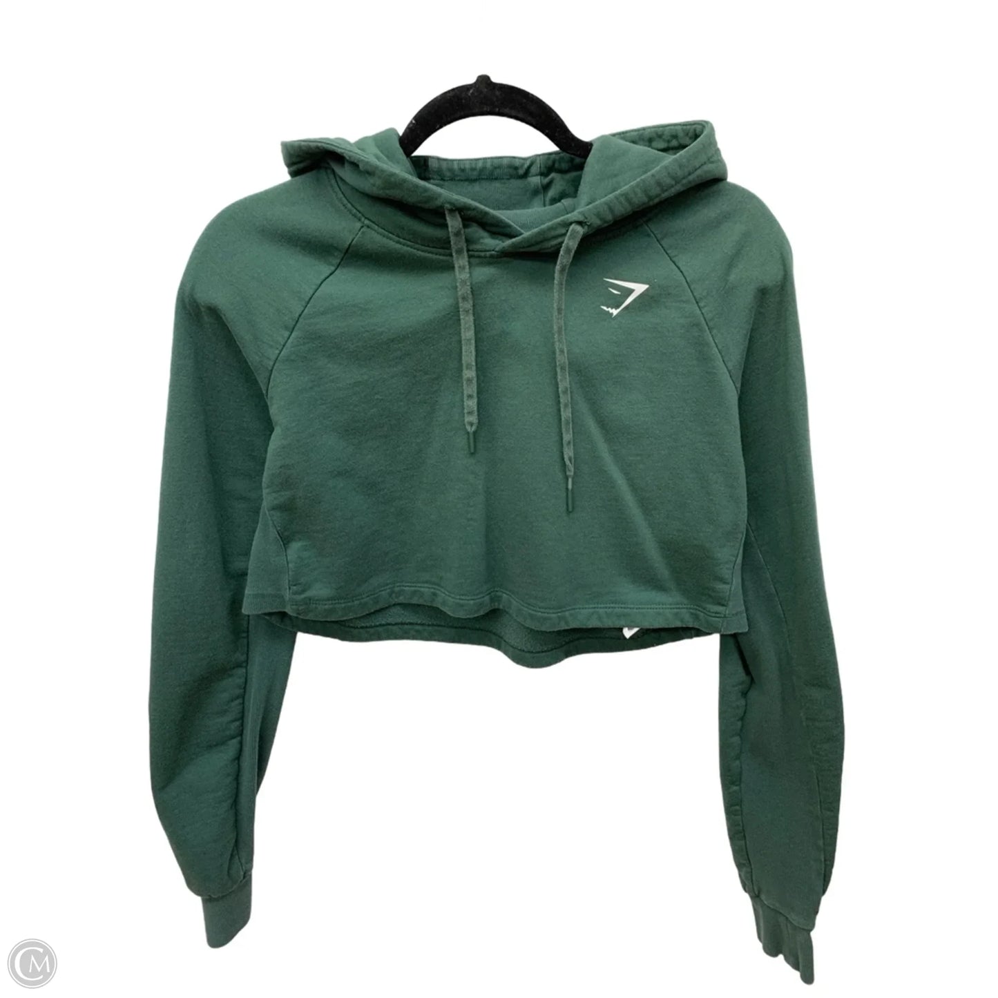 Athletic Sweatshirt Hoodie By Gym Shark In Green, Size: S