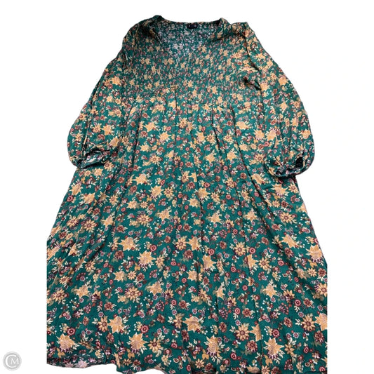 Dress Casual Maxi By Torrid In Green & Yellow, Size: 4x