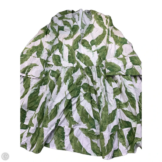 Dress Casual Midi By Torrid In Green & White, Size: 4x