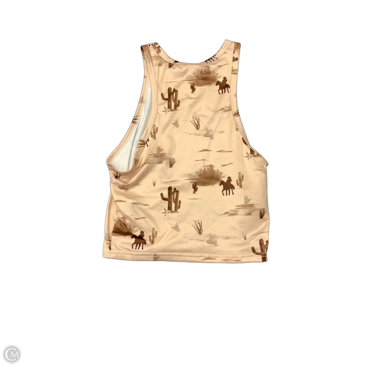 Tank Top By Shein In Brown & Cream, Size: S