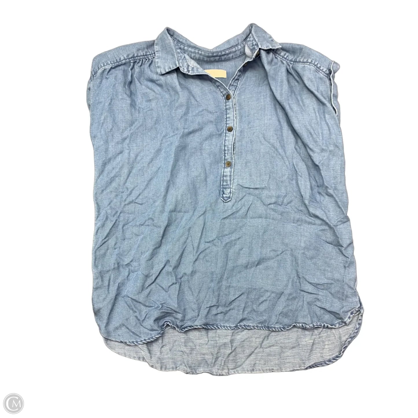 Top Short Sleeve By Loft In Blue, Size: S