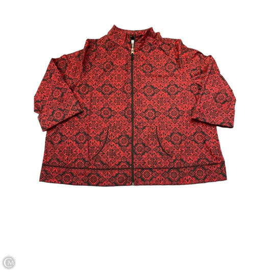 Athletic Jacket By Kim Rogers In Paisley Print, Size: 2x