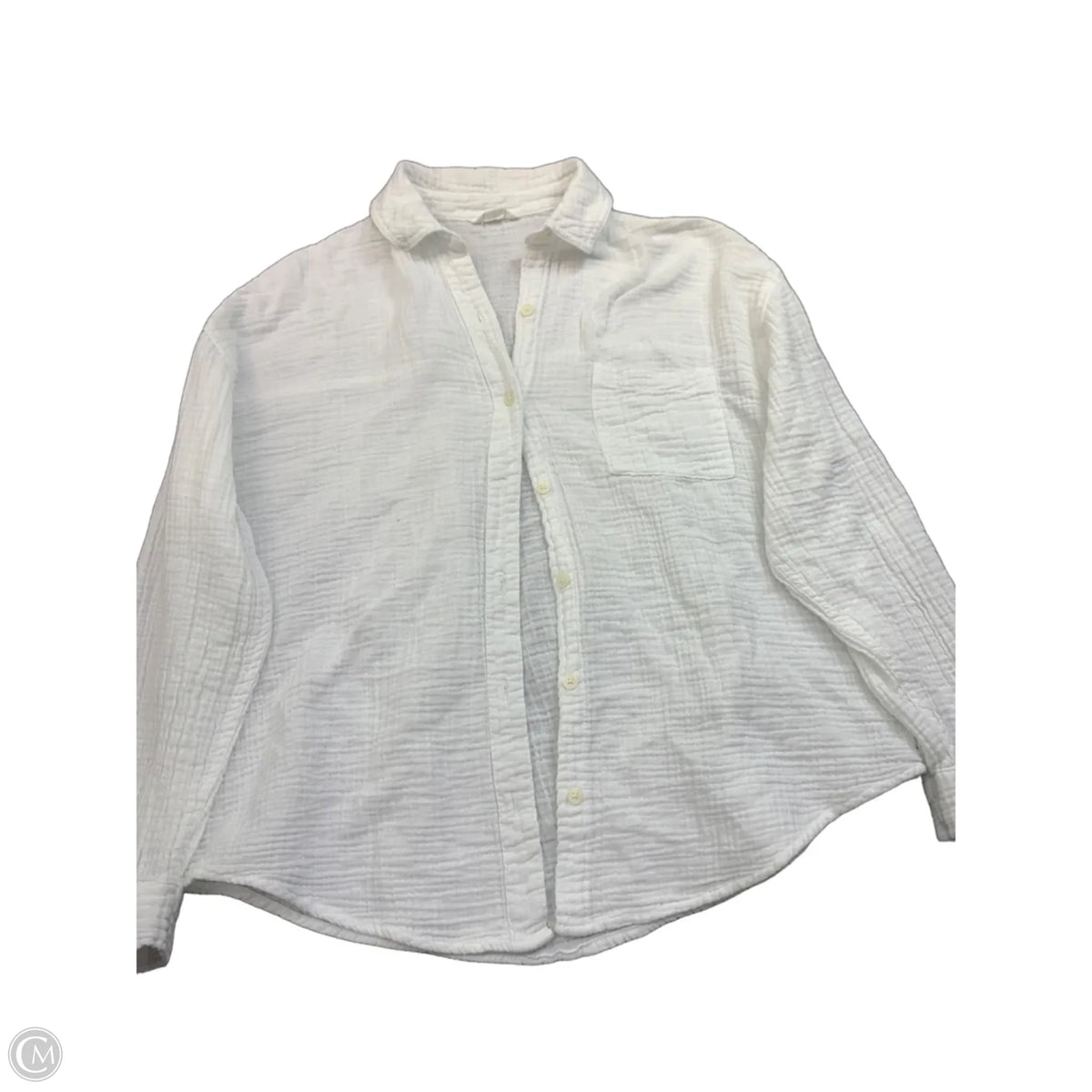Top Long Sleeve Basic By Aeropostale In White, Size: M