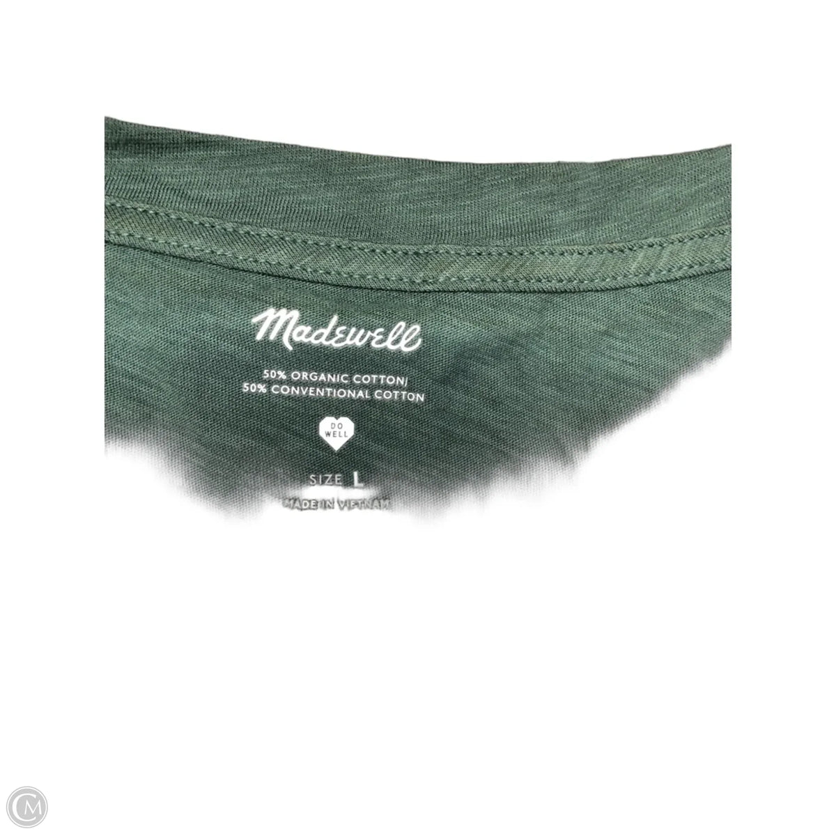 Top Short Sleeve Basic By Madewell In Green, Size: L
