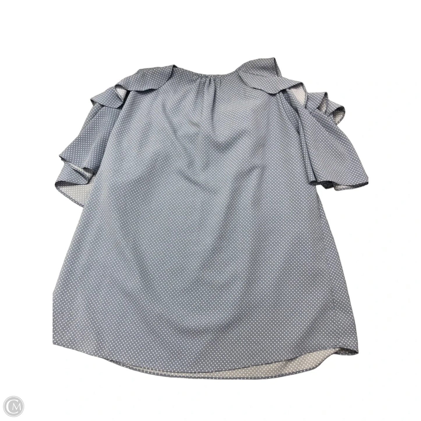 Blouse Short Sleeve By Spin In Polkadot Pattern, Size: Xl