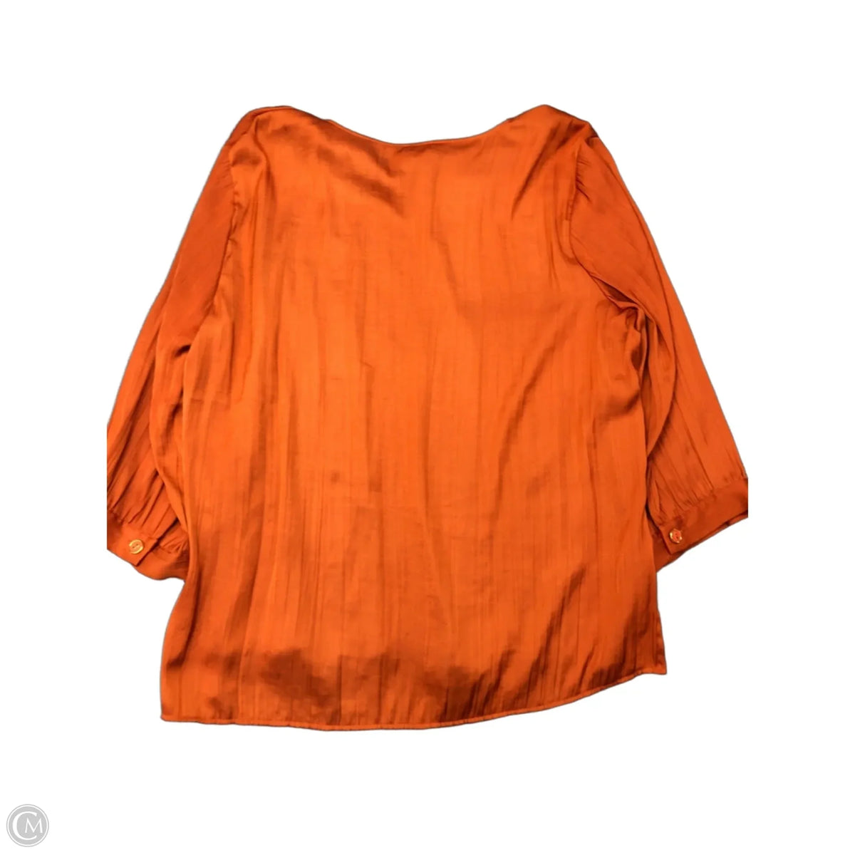 Blouse 3/4 Sleeve By Chicos In Orange, Size: 12