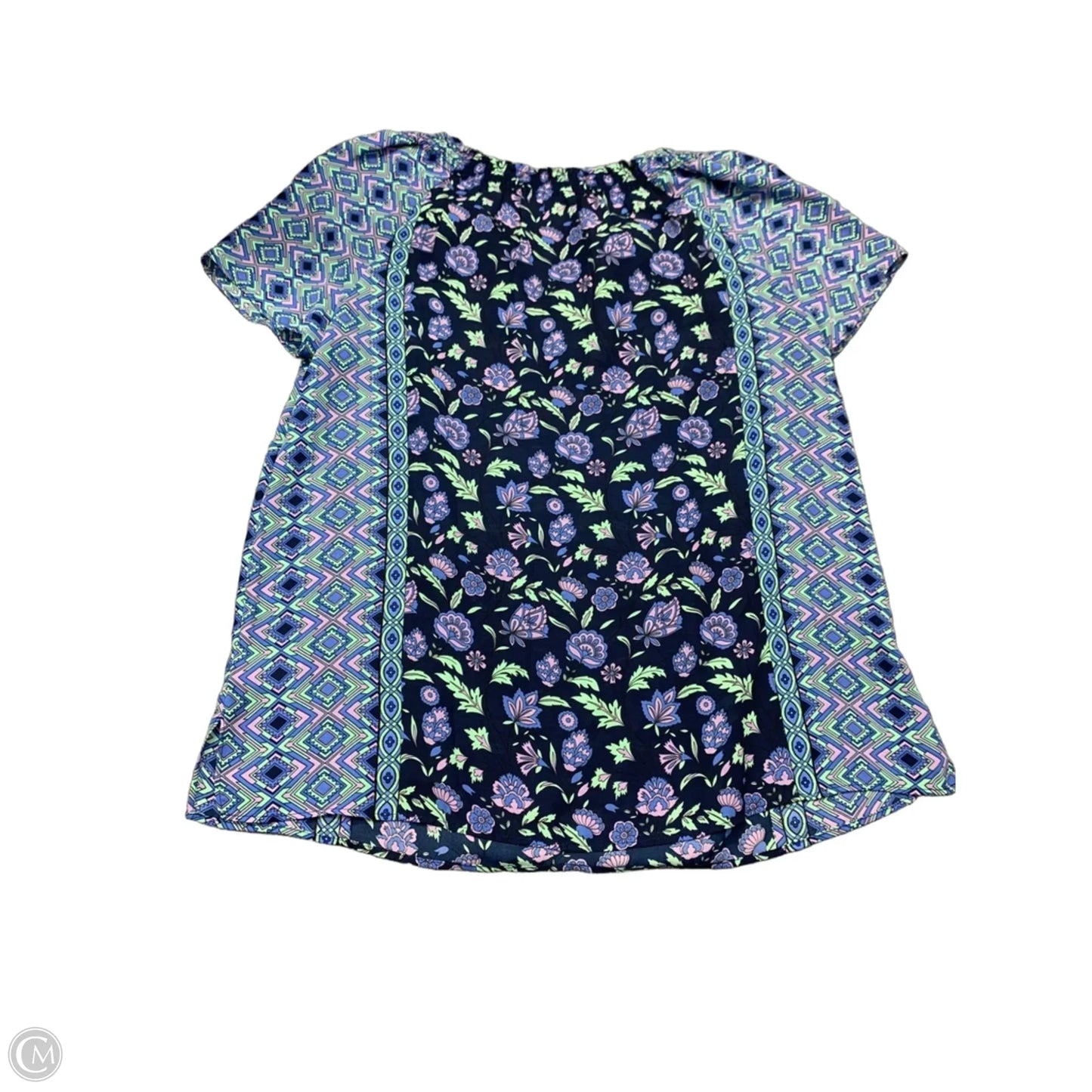 Blouse Short Sleeve By Talbots In Floral Print, Size: S