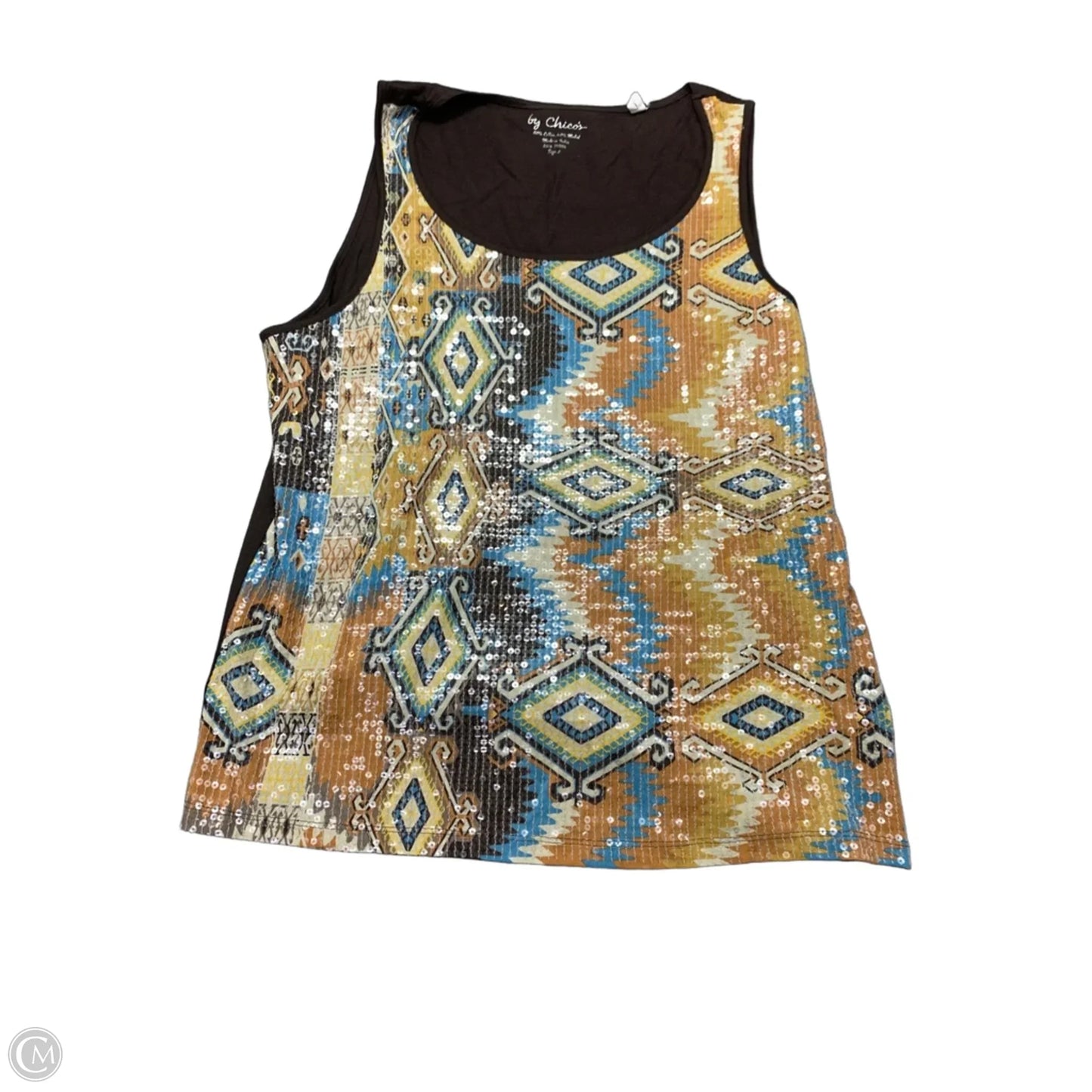 Tank Top By Chicos In Geometric Pattern, Size: 12