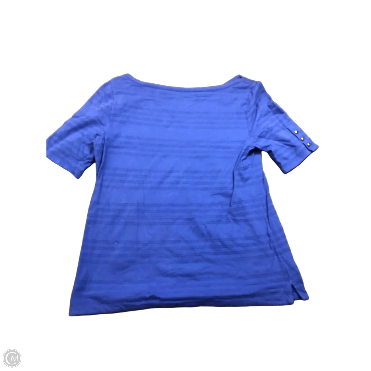 Top Short Sleeve Basic By Talbots In Blue, Size: L