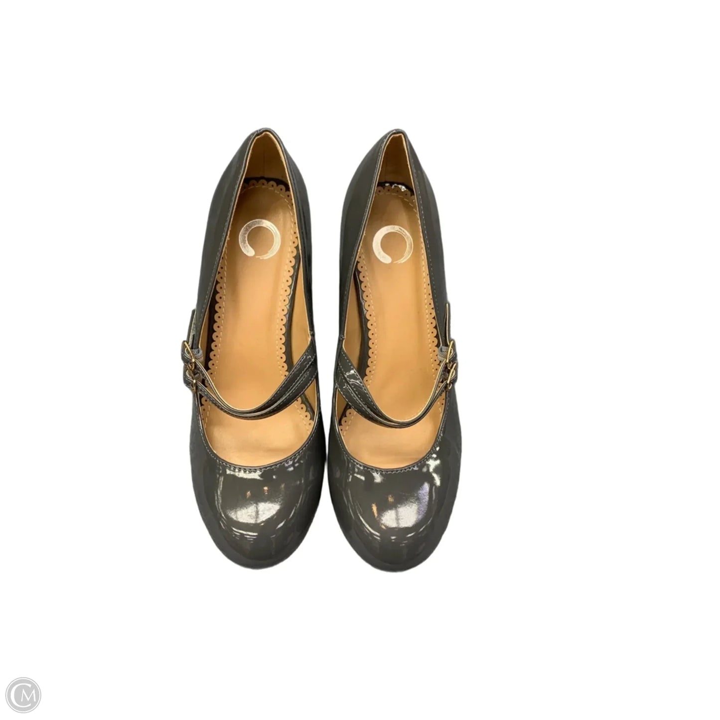 Shoes Heels Block By Journee In Grey, Size: 7.5