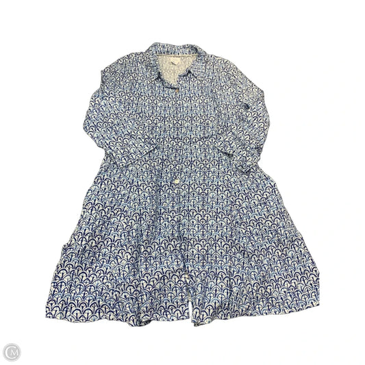 Dress Casual Midi By Sigrid Olsen In Blue, Size: Xl