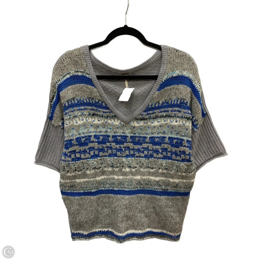 Sweater Short Sleeve By Free People In Grey, Size: S