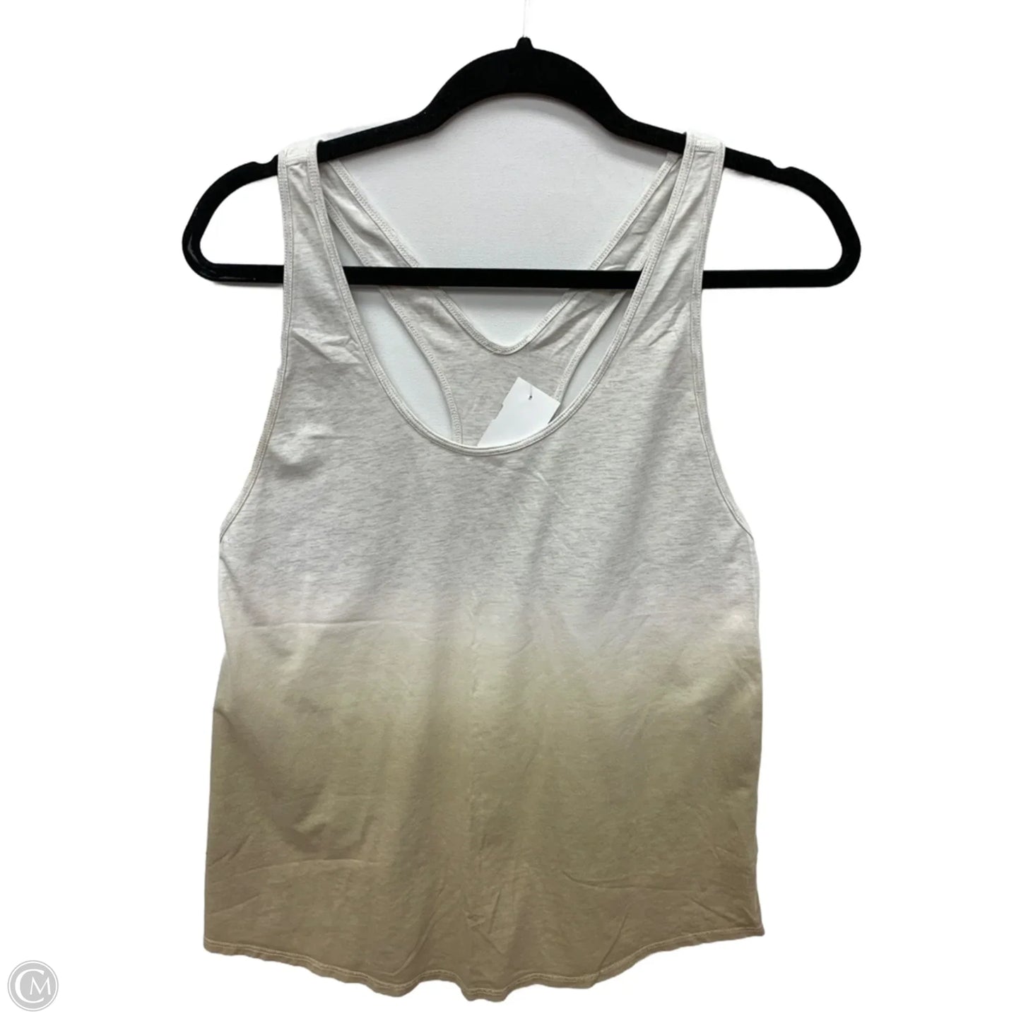 Athletic Tank Top By Lululemon In Tan & White, Size: M