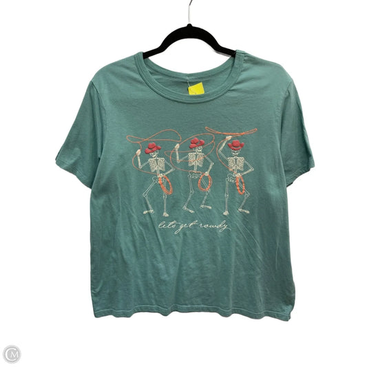 Top Short Sleeve Basic By Zoe And Liv In Green, Size: Xxl