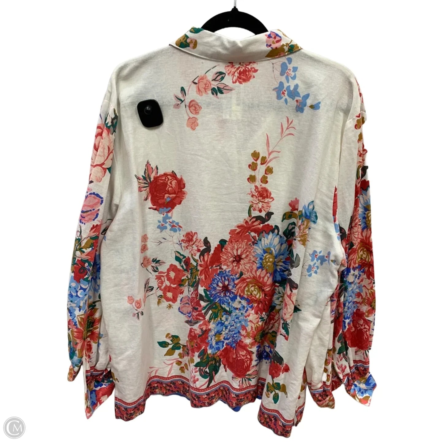 Top Long Sleeve By Cynthia Rowley In White, Size: 1x