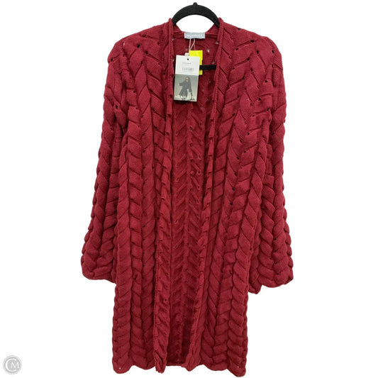 Cardigan By Clothes Mentor In Maroon, Size: Xl