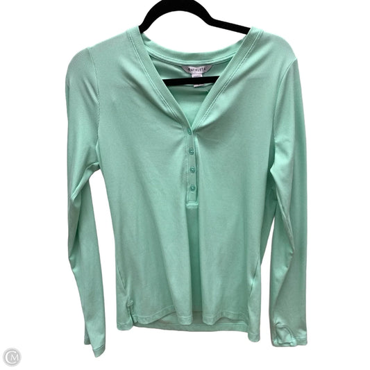 Athletic Top Long Sleeve Crewneck By Athleta In Green, Size: L