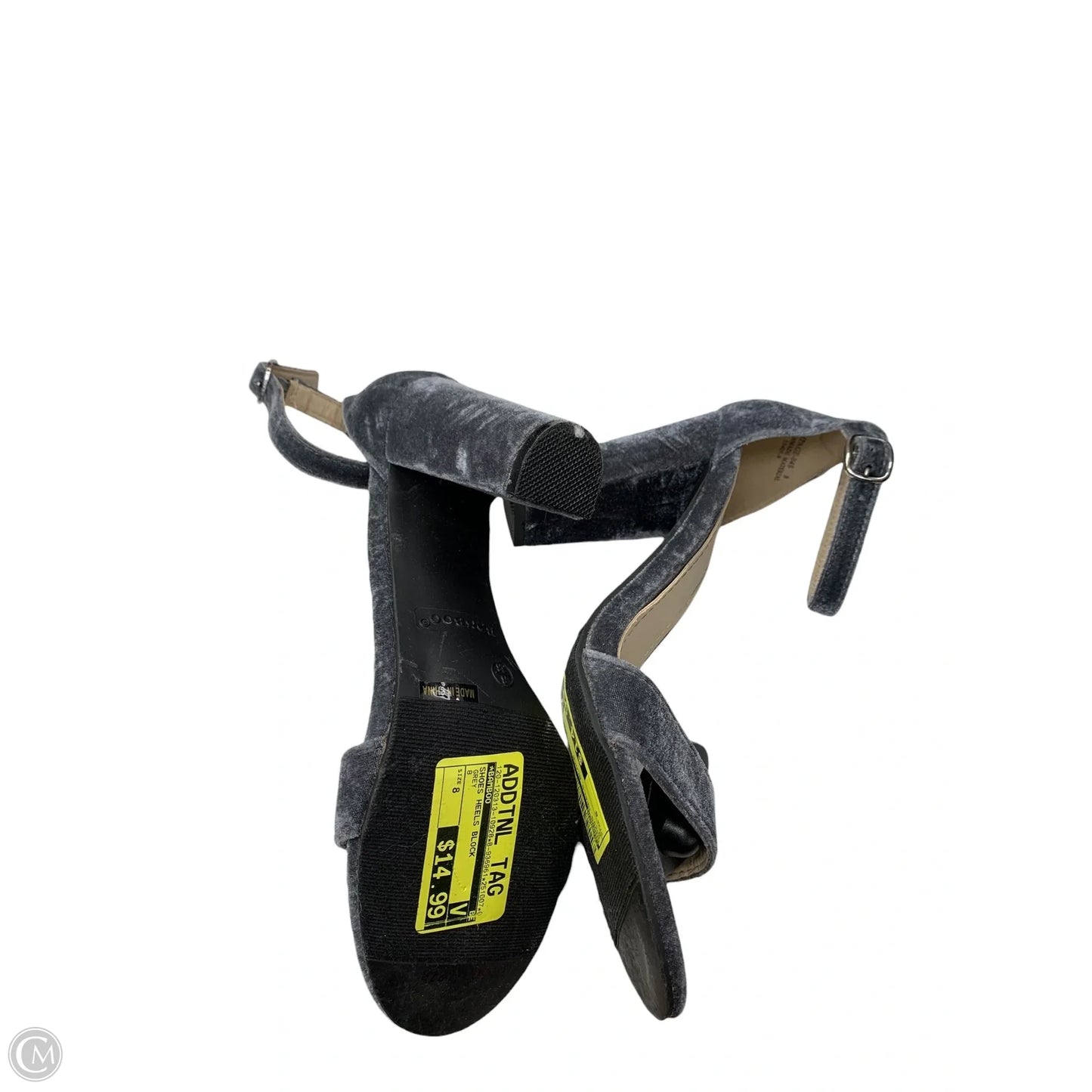 Shoes Heels Block By Bamboo In Grey, Size: 8