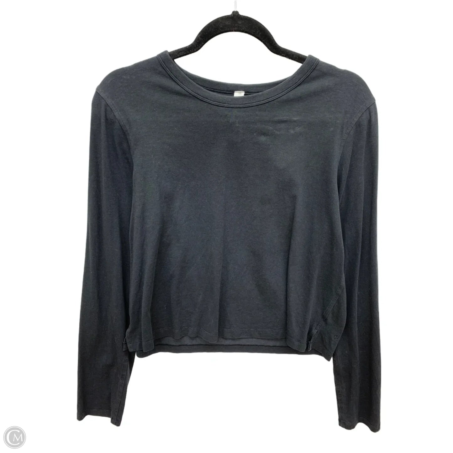 Athletic Top Long Sleeve Crewneck By Lululemon In Black, Size: 8