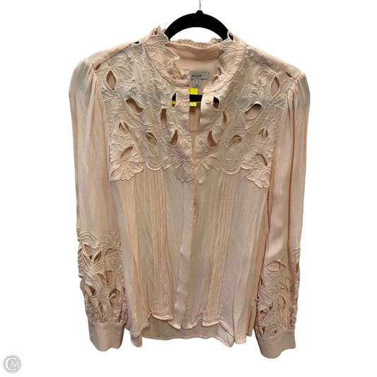 Top Long Sleeve By Reiss In Pink, Size: M