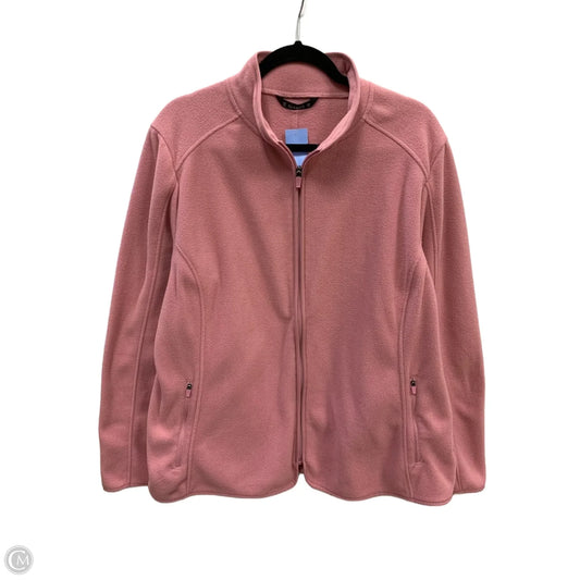 Jacket Fleece By Clothes Mentor In Pink, Size: Xxl