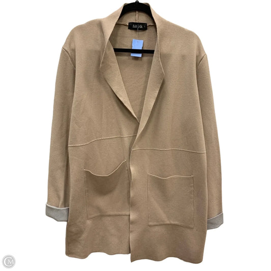 Cardigan By Fabrik In Tan, Size: L