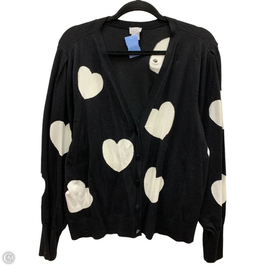 Cardigan By Chicos In Black & White, Size: 2x