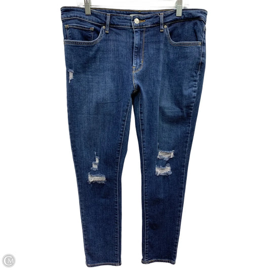 Jeans Skinny By Levis In Blue Denim, Size: 16