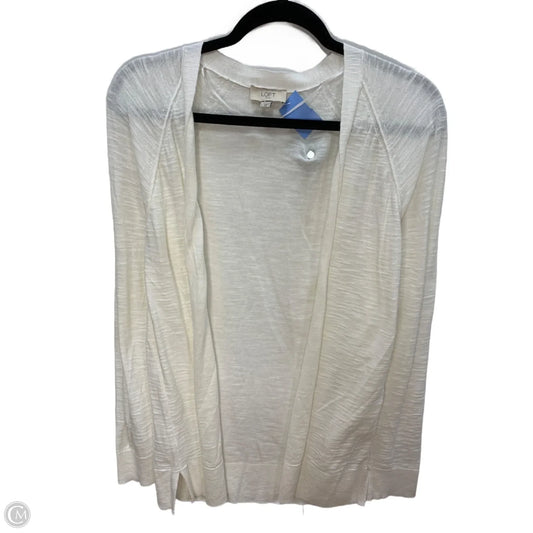 Cardigan By Loft In Cream, Size: L