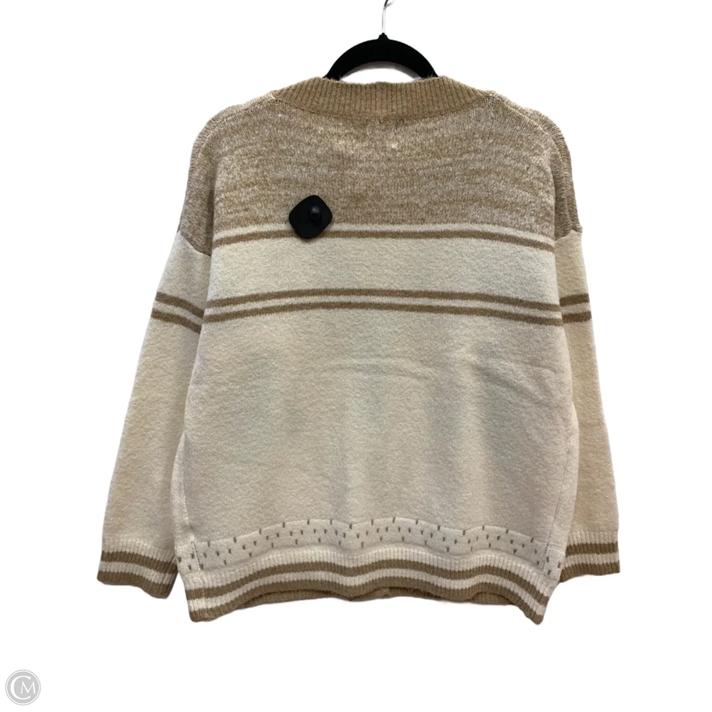 Cardigan By Clothes Mentor In Cream & Tan, Size: Xs