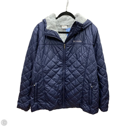Coat Puffer & Quilted By Columbia In Navy, Size: 2x