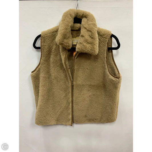Vest Faux Fur & Sherpa By Michael By Michael Kors In Tan, Size: Xs