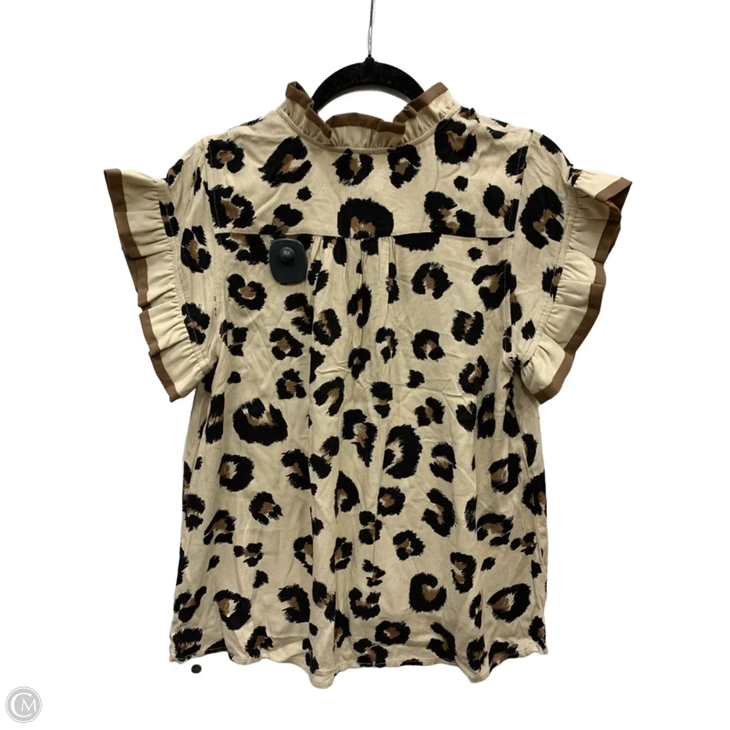 Top Short Sleeve By Entro In Leopard Print, Size: M