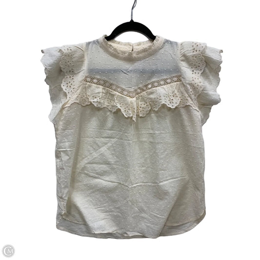 Top Short Sleeve By Loft In Cream, Size: S