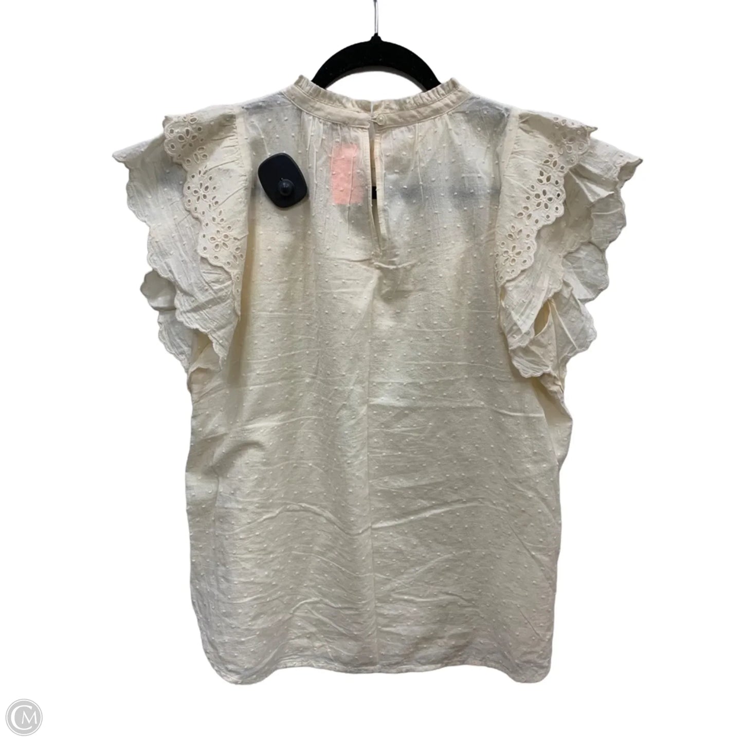 Top Short Sleeve By Loft In Cream, Size: S