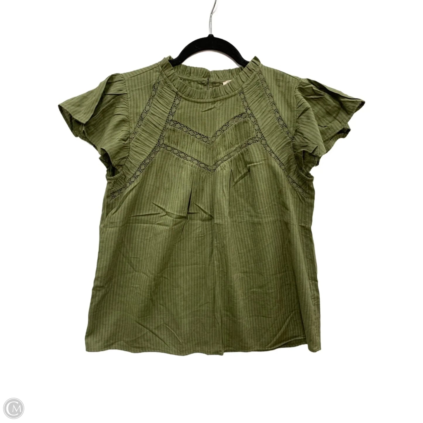 Top Short Sleeve By Loft In Green, Size: S