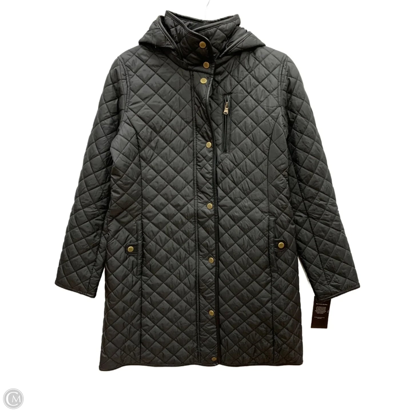 Coat Parka By Lauren By Ralph Lauren In Black, Size: S